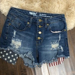 Mossimo Supply Co. Shorts - American flag high rise shorts Mossimo Supply Co. Shorts - American flag high rise shorts